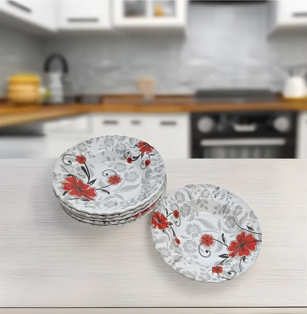 Multicolor_Set_Of_6_Melamine_Small_Round_Serving_Snacks_Quarter_Plates_-_Perfect_For_Serving_Snacks