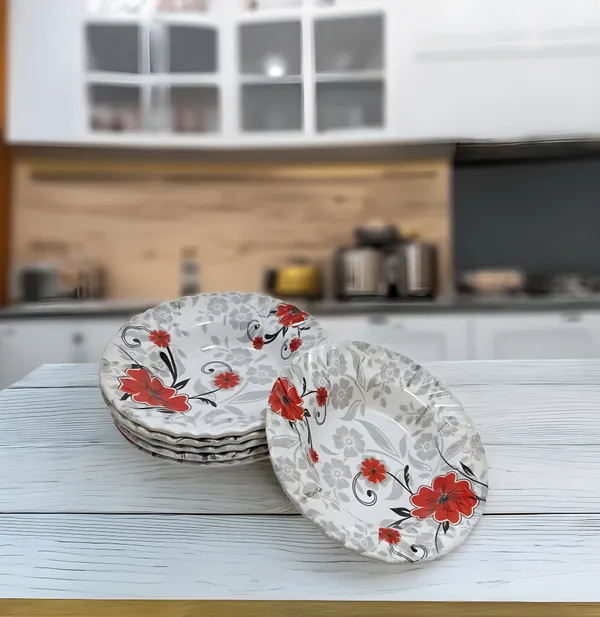 Multicolor_Set_Of_6_Melamine_Small_Round_Serving_Snacks_Quarter_Plates_-_Perfect_For_Serving_Snacks