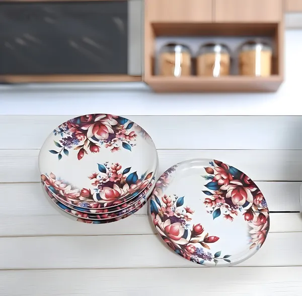 Multicolor_Melamine_Small_Round_Plate_Set_Of_6_-_Perfect_Addition_To_Your_Kitchen_Utensils