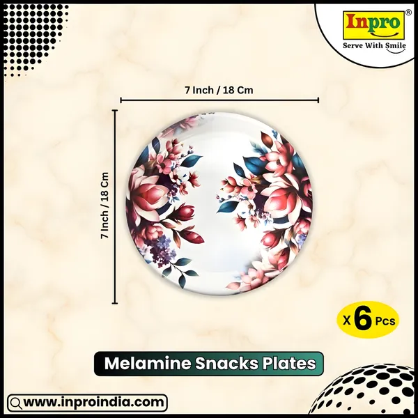 Multicolor_Melamine_Small_Round_Plate_Set_Of_6_-_Perfect_Addition_To_Your_Kitchen_Utensils