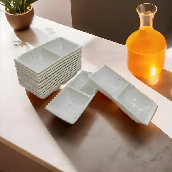 White_Plastic_Small_Partition_Snacks_Sauce_Bowls_Set_Of_12_-_Perfect_For_Snacks_And_Pickles