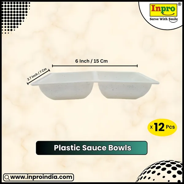 White_Plastic_Small_Partition_Snacks_Sauce_Bowls_Set_Of_12_-_Perfect_For_Snacks_And_Pickles
