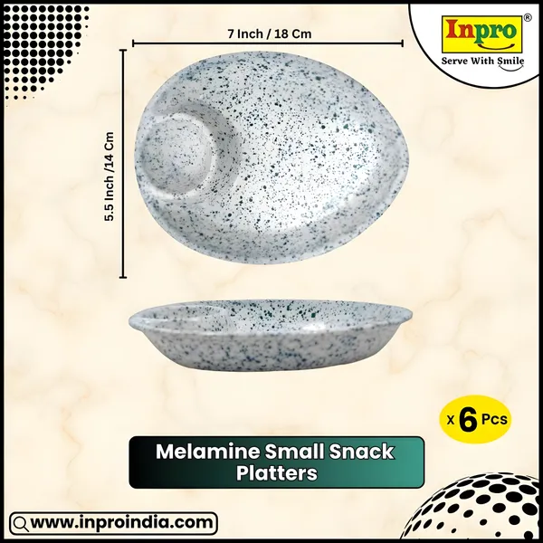 White_Melamine_Section_Snacks_Platters_Set_Of_6_-_Lightweight_&_Dishwasher_Safe,_Durable_Platters