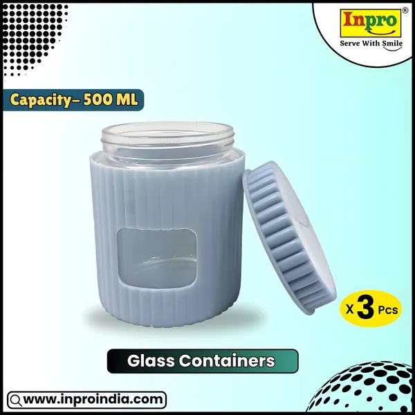 Navy_Blue_Eco-Friendly_Glass_Jar_With_Protective_Polypropylene_Outer_Shell_(Pack_Of_3)_Leak-Proof_And_Reusable_Food_Storage_Container