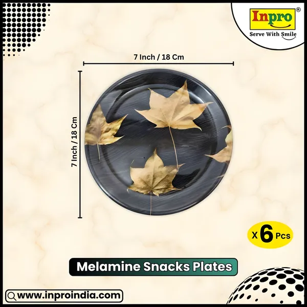 Black_Melamine_Small_Round_Plate_Set_Of_6_-_Perfect_Addition_To_Your_Dinnerware_Collection