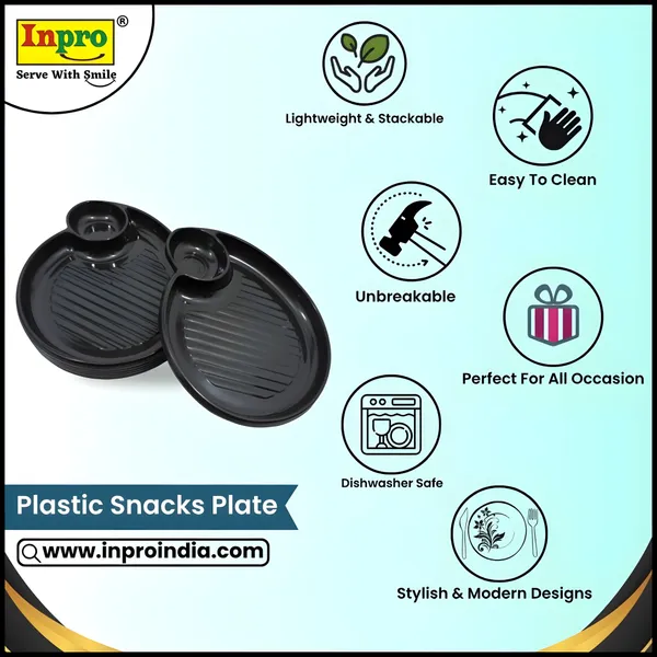 Black_Sectioned_Plastic_Platter_Set_Of_6_In_Black_Color-Perfect_For_Dinner_Parties_And_Entertaining