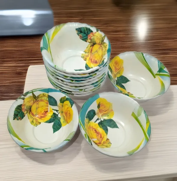 Multicolor_Printed_Melamine_Round_Bowls_Set_Of_12_-_Ideal_For_Serving_Meals_&_Snacks