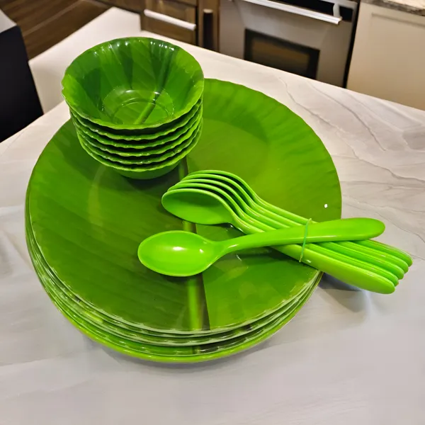 Green_Daily_Use_18_Pcs_Melamine_Dinner_Set_Contains_6_Full_Plates,_6_Bowls_And_6_Spoons_|_Ideal_For_Picnics_-_Perfect_For_Any_Occasion