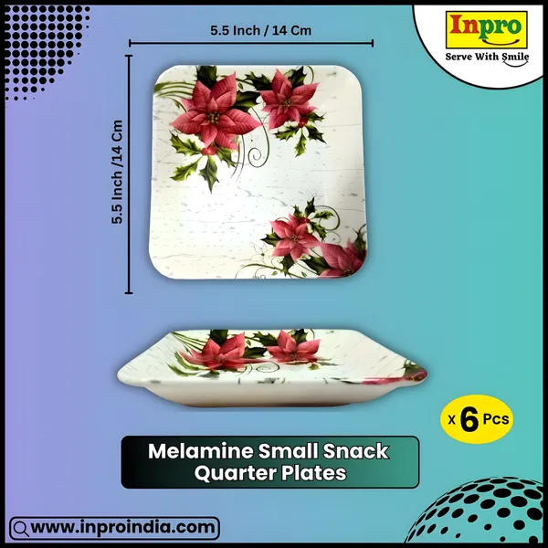 Multicolor_Melamine_Small_Square_Plate_Set_Of_6_-_Lightweight_&_Easy_To_Clean_Ideal_For_Snacks_And_Meals
