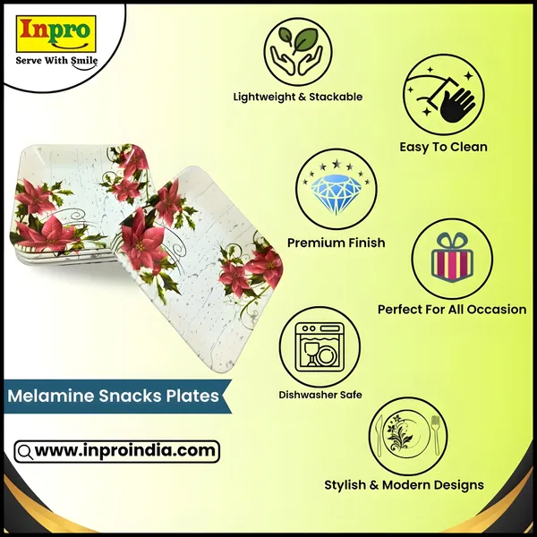 Multicolor_Melamine_Small_Square_Plate_Set_Of_6_-_Lightweight_&_Easy_To_Clean_Ideal_For_Snacks_And_Meals