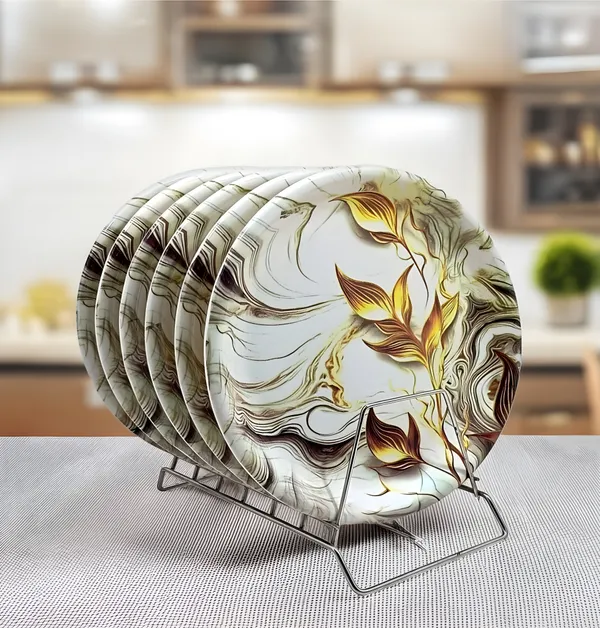 Multicolor_Elegance_With_Our_6-Piece_Melamine_Round_Dinner_Plate_-_Perfect_For_Dinner_And_Snacks