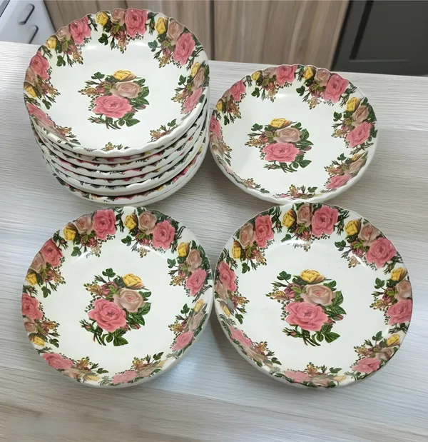 Multicolor_Melamine_Small_Plates_Set_Of_12_-_Perfect_Addition_To_Your_Kitchen_Utensils_&_Dinnerware_Collection