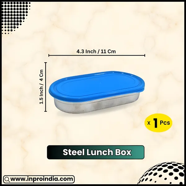 Inpro_(Set_of_1)_Steel_Lunch_Box_Combo_with_Spoon_&_Mini_Container_|_Durable_Food_Storage_Tiffin_Box_Set
