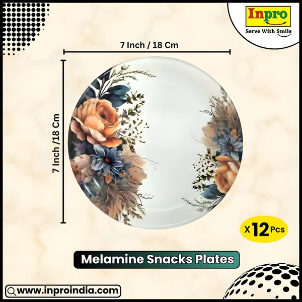 Multicolor_Melamine_Quarter_Plates_Set_Of_12_-_Perfect_Addition_To_Your_Kitchen_And_Plates_Collection