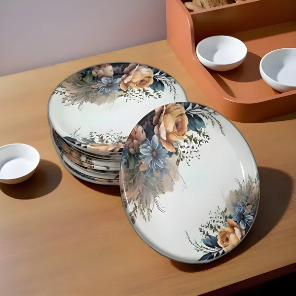 Multicolor_Melamine_Quarter_Plates_Set_Of_12_-_Perfect_Addition_To_Your_Kitchen_And_Plates_Collection