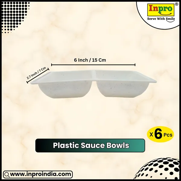 White_Unbreakable_Plastic_Small_Partition_Bowls_Set_Of_6_-_Perfect_For_Snacks,_Sauces_And_Salad
