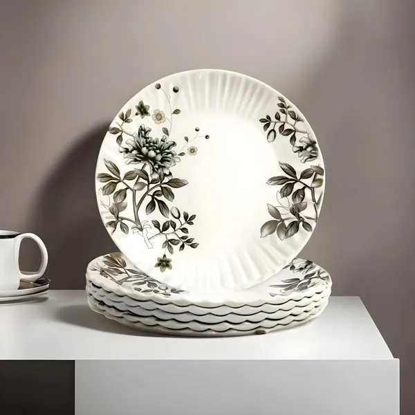 Multicolor_Upgrade_Your_Dining_Experience_With_Our_Melamine_Round_Half_Plate_Set_Of_6-Perfect_For_Kitchen
