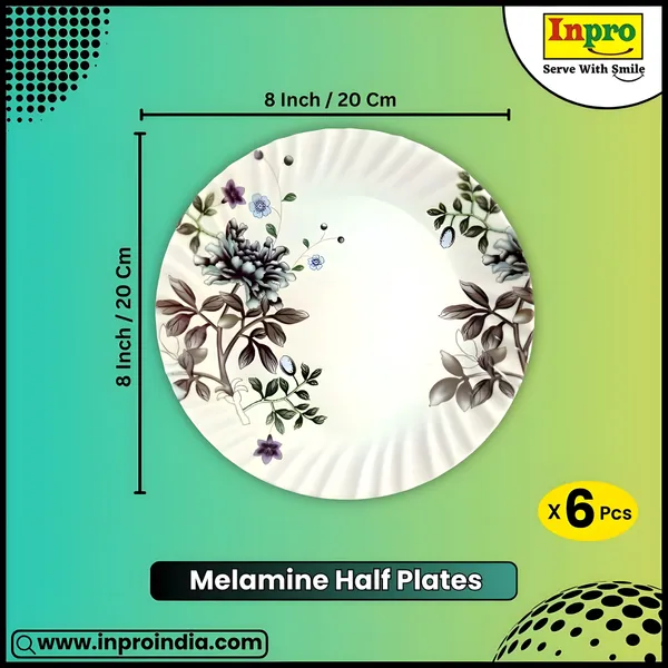 Multicolor_Upgrade_Your_Dining_Experience_With_Our_Melamine_Round_Half_Plate_Set_Of_6-Perfect_For_Kitchen