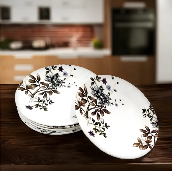 Multicolor_Upgrade_Your_Dining_Experience_With_Our_Melamine_Round_Half_Plate_Set_Of_6-Perfect_For_Kitchen