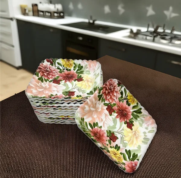 Multicolor_Melamine_Square_Small_Snacks_Plates_Set_Of_12-_Perfect_For_Dining,_Serving_And_Kitchen_Utensils