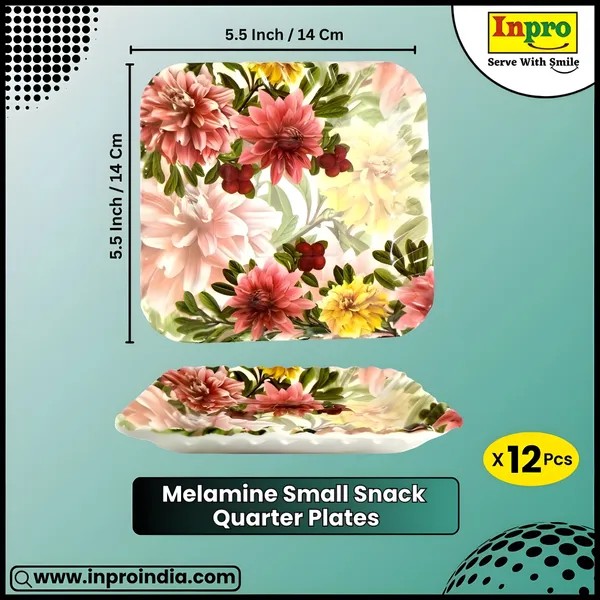 Multicolor_Melamine_Square_Small_Snacks_Plates_Set_Of_12-_Perfect_For_Dining,_Serving_And_Kitchen_Utensils