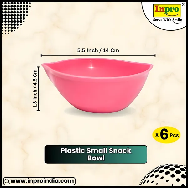 Pink_Plastic_Leaf_Shape_Serving_Bowls_Set_Of_6_In_Pink_Color_-_Stylish_And_Ideal_For_Daily_Use