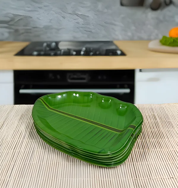 Green_(Pack_Of_6)_Melamine_Designer_Quarter_Snacks_Platters_-_Perfect_For_Kitchen,_Snacks_And_Meals