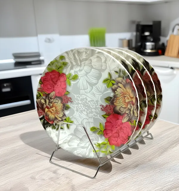 Multicolor_Complete_Your_Kitchen_Dining_With_A_Round_Plate_Set_Of_4-Perfect_Dinner_Plates_Set_For_Snacks