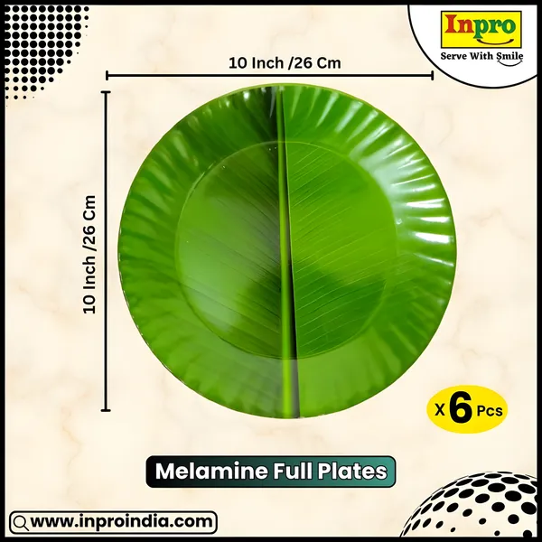 Green_Melamine_Round_Dinner_Plate_Set_Of_6_-_Perfect_Dinner_Plates_Set_For_Snacks_And_More