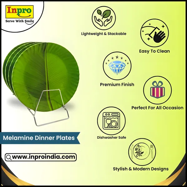 Green_Melamine_Round_Dinner_Plate_Set_Of_6_-_Perfect_Dinner_Plates_Set_For_Snacks_And_More