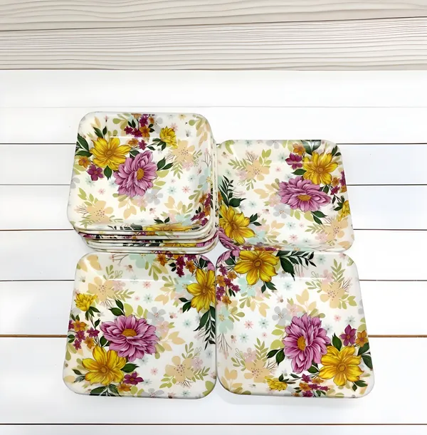 Multicolor_Melamine_Small_Quarter_Plates_Set_Of_12_-_Perfect_For_Kitchen_And_Dining