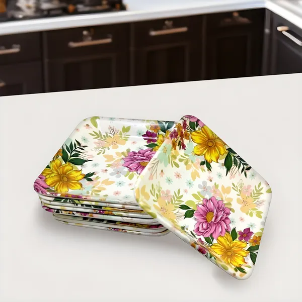 Multicolor_Melamine_Small_Quarter_Plates_Set_Of_12_-_Perfect_For_Kitchen_And_Dining