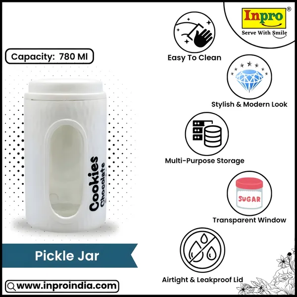 Inpro_780_ml_Glass_Storage_Jar__(Pack_of_2)__with_viewing_Window|_Airtight_Kitchen_Container_|_Glass_Jar_for_Pickles_&_Snacks