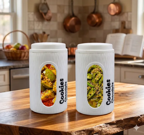 Inpro_780_ml_Glass_Storage_Jar__(Pack_of_2)__with_viewing_Window|_Airtight_Kitchen_Container_|_Glass_Jar_for_Pickles_&_Snacks