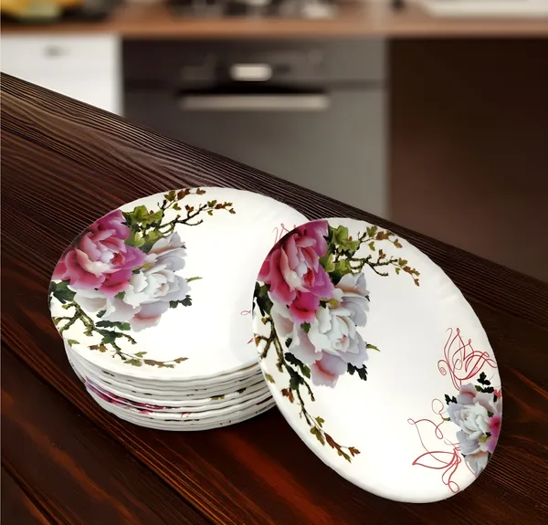 Multicolor_12-Piece_Melamine_Round_Half_Plates_Set_-_Perfect_For_Snacks,_Meals_And_Entertaining