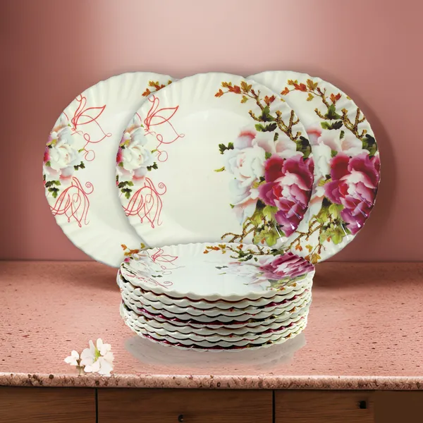 Multicolor_12-Piece_Melamine_Round_Half_Plates_Set_-_Perfect_For_Snacks,_Meals_And_Entertaining