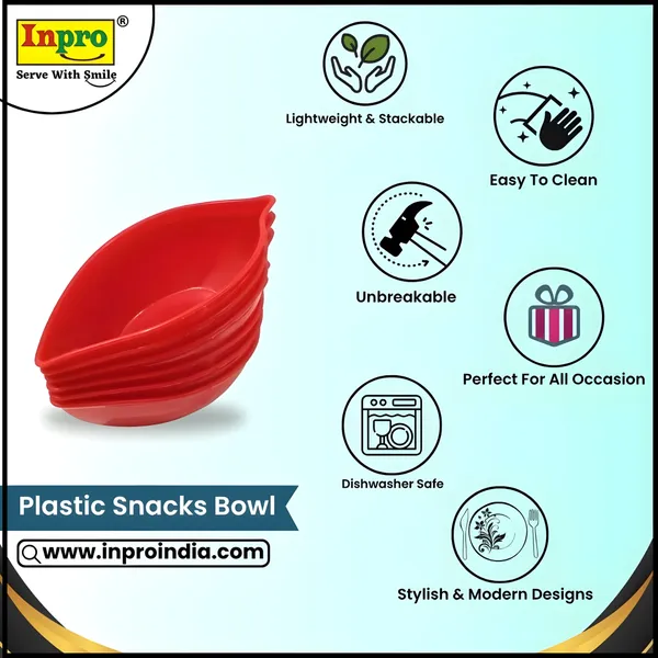 Red_Plastic_Small_Snacks_Bowl_SetLeaf_Shape_Serving_Bowl_Pack_Of_12_In_Red_Color-Stylish,_Durable_And_Ideal_For_Daily_Use