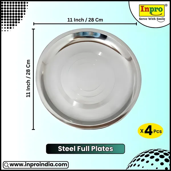 Silver_Set_Of_4_Stainless_Steel_Full_Plates_Perfect_For_Daily_Use_&_Outdoor_Dining