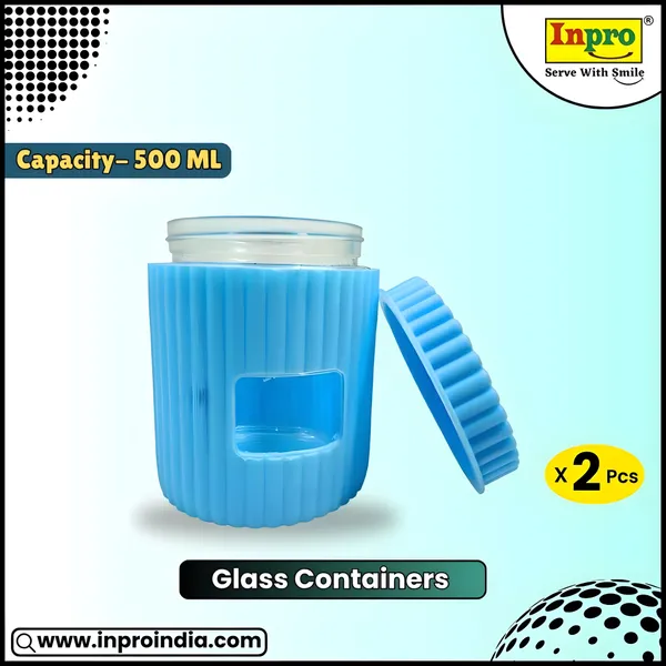 Blue_Multipurpose_Glass_Storage_Jar_With_Durable_Polypropylene_Outer_Body_And_Airtight_Lid_(Pack_Of_2)_Ideal_For_Kitchen,Dry_Fruit_Serving_&_Travel