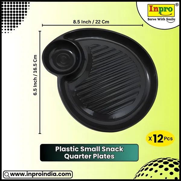Multicolor_Stylish_Plastic_Snacks_Platter_Set_Of_12_(6_Black_&_6_White)_Platters_-_Perfect_For_Dinner_Parties