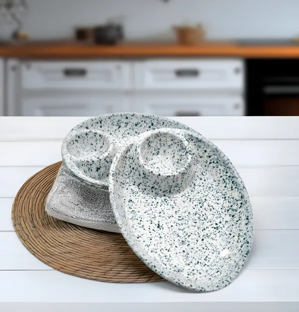 White_Melamine_Oval_Snacks_Platters_Set_Of_4_-_Ideal_For_Every_Occasion_&_Easy_To_Clean