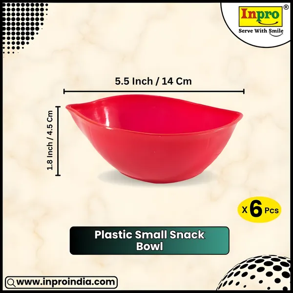 Red_Plastic_Small_Snacks_Bowl_Pack_Of_6_In_Red_Color-Stylish,_Durable_And_Ideal_For_Daily_Use