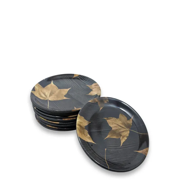 Black_Set_Of_12_Melamine_Snacks_Plates_Perfect_For_Kitchen_And_Dining_-_Ideal_For_Snacks_And_Meals