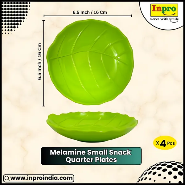 Green_Melamine_Small_Snacks_Serving_Platters_Set_Of_4_-_Perfect_For_Kitchen_Utensils_&_Serving_Snacks
