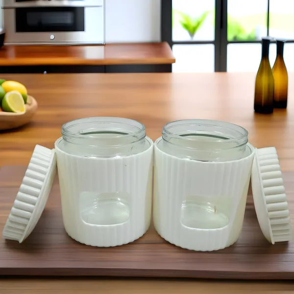 White_(Pack_Of_2)_Reusable_Glass_Jar_With_Polypropylene_Outer_Body_Durable,_Safe,_And_Stylish_Container_For_Spices,_Snacks,_And_More