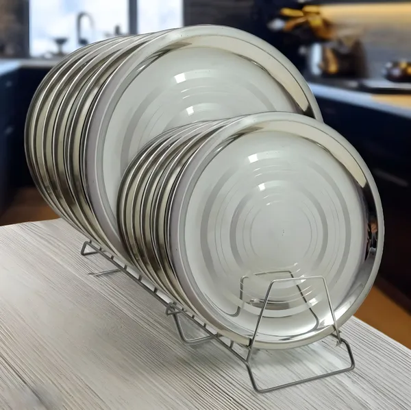 Silver_12_Pcs_(6_Full_&_6_Half)_Stainless_Steel_Dinner_Plates_Durable,_Food-Grade,_&_Dishwasher-Safe