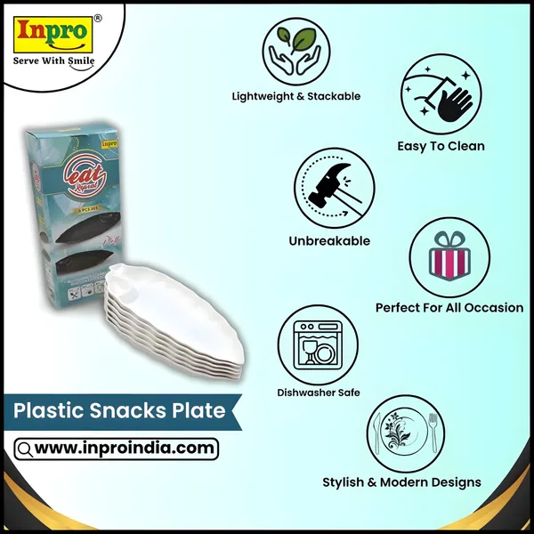 White_Sectioned_Plastic_Platter_Set_Of_6_In_White_Color_-_Perfect_For_Serving_And_Kitchen_Utensils