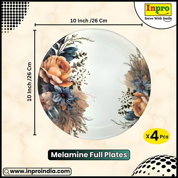Multicolor_Stylish_Melamine_Round_Dinner_Plate_-Set_Of_4_Dinner_Plates_Perfect_For_Kitchen_Utensils_And_Snacks