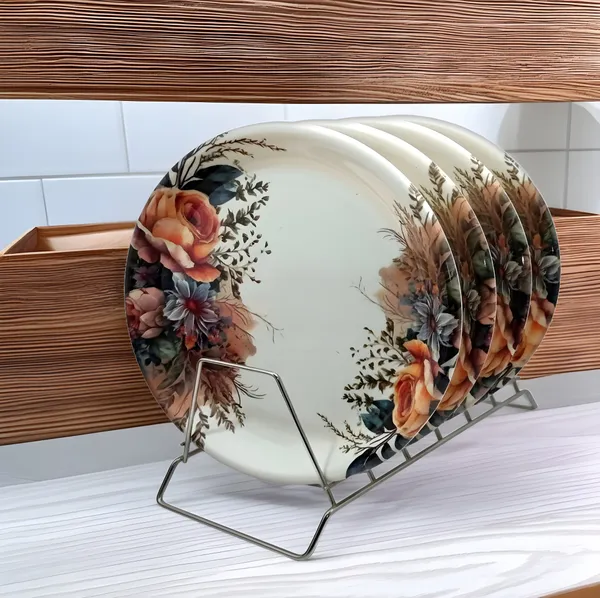 Multicolor_Stylish_Melamine_Round_Dinner_Plate_-Set_Of_4_Dinner_Plates_Perfect_For_Kitchen_Utensils_And_Snacks