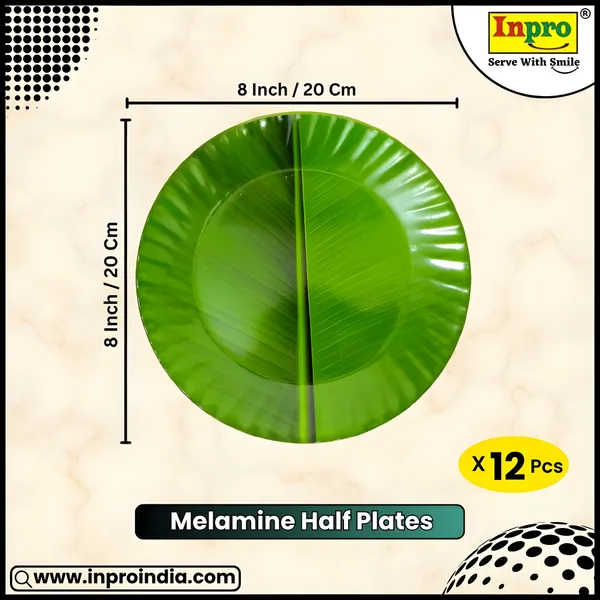 Green_12-Piece_Melamine_Round_Half_Plates_Set_-_Perfect_For_Snacks,_Meals_And_Entertaining